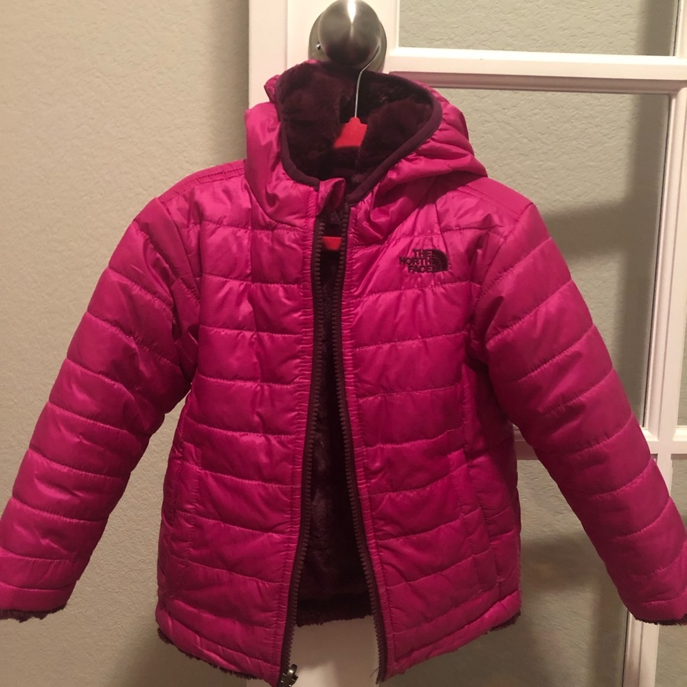 Girls North Face reversible winter coat